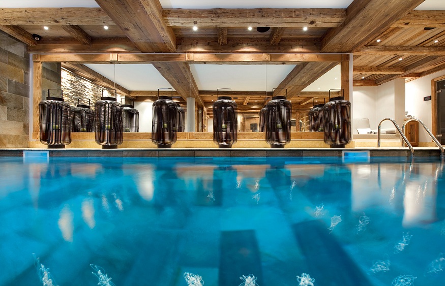 Courchevel chalets with a pool